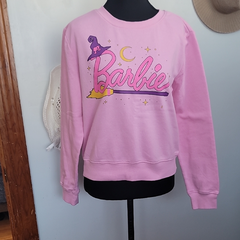 Barbie Pastel Pink Graphic Sweater